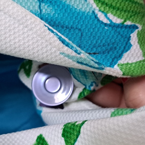 Susan Graver Tropical Vibrant 1 button Lined Jacket. Size 10 - Picture 8 of 11